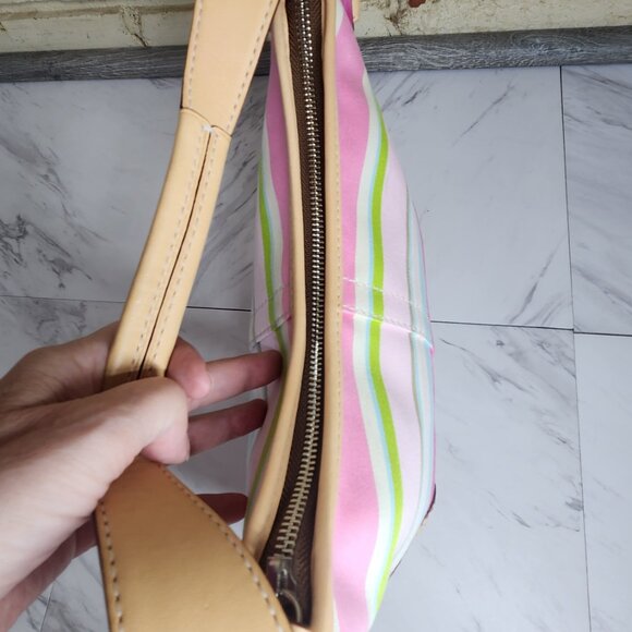 Like New Coach Hampton Multi-Colored Striped Handbag - Picture 5 of 13